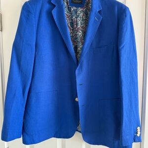 Tailorbyrd Royal Blue Men's Sport Coat with Paisley Lining